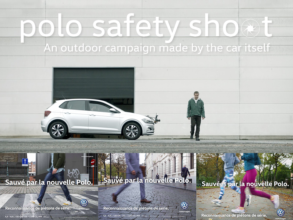 Volkswagen Polo самостоятельно сделал себе наружную рекламу