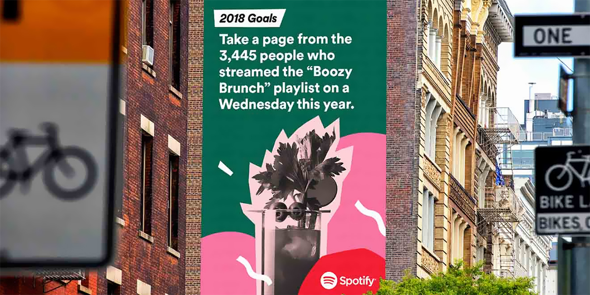 Билборды Spotify применяют пользовательский контент