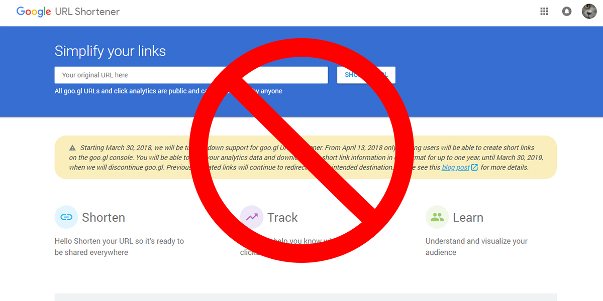 Google закроет сервис Google URL Shortener