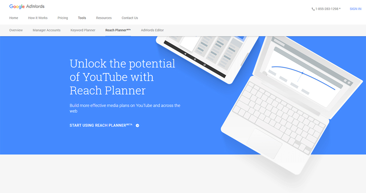 AdWords представил новый инструмент Reach Planner