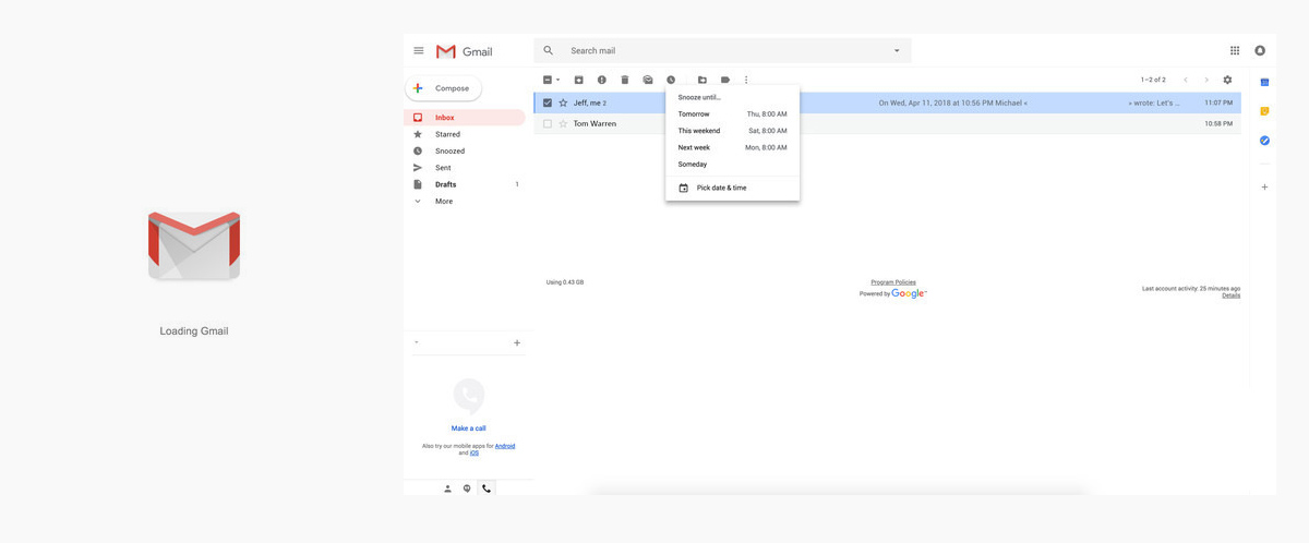 Google представил новый дизайн Gmail