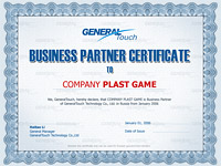 Сертификат.. Дизайн другой полиграфии. PlastGame (www.plast-game.ru).