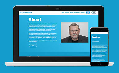 Одностраничный сайт Олега Коновалова. Создание Landing page. Олег Коновалов (www.olegkonovalov.com).