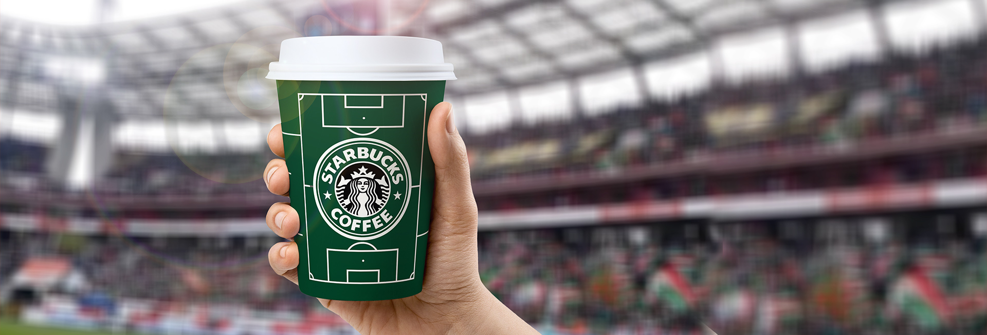 Концепции стакана в футбольной стилистике. Дизайн сувенирной продукции. Starbucks (www.starbucks.ru).