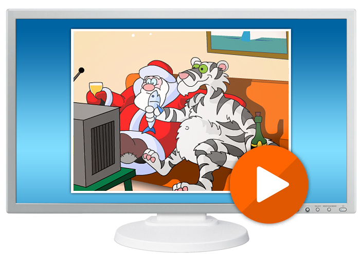 Звуковая flash-открытка к новому 2010 году.